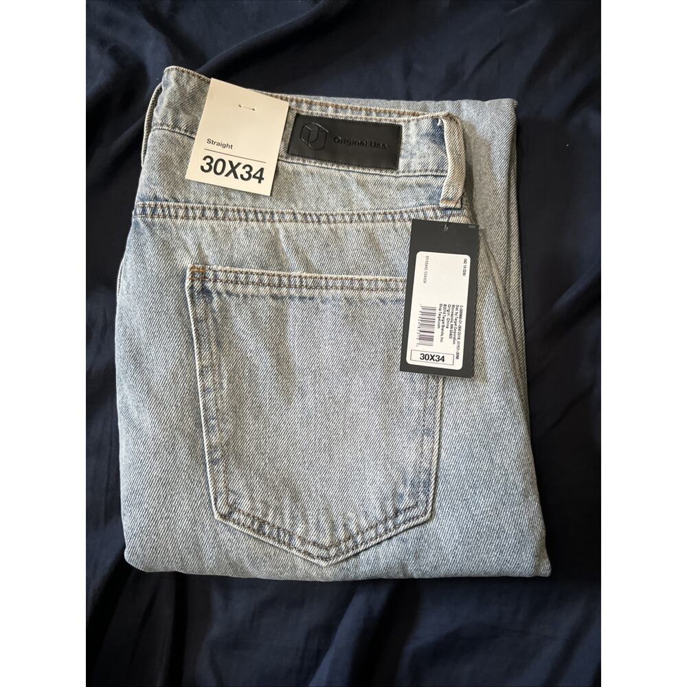 Men's Straight Fit Jeans- Original Use Blue 30x34